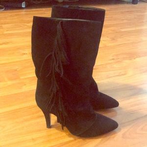Black suede booties!